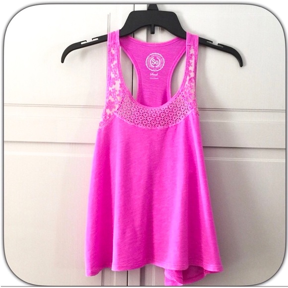 NWT Purple Crochet Racer Back Tank - Picture 2 of 4